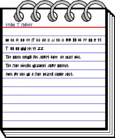 Spinal T. FanBoy Regular animated font preview