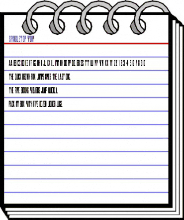 Spindletop Wbw Regular animated font preview