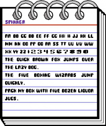 Spinner Regular animated font preview