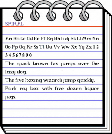 SPIRAL Regular animated font preview