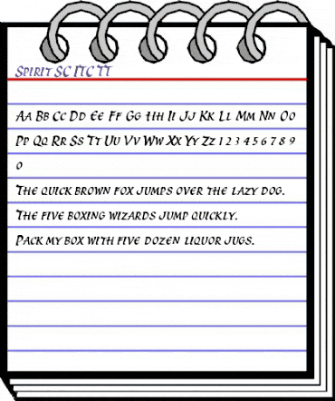 Spirit SC ITC TT Regular animated font preview