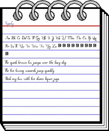 Spirly Regular animated font preview