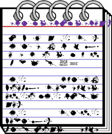 Split splat splodge Regular animated font preview