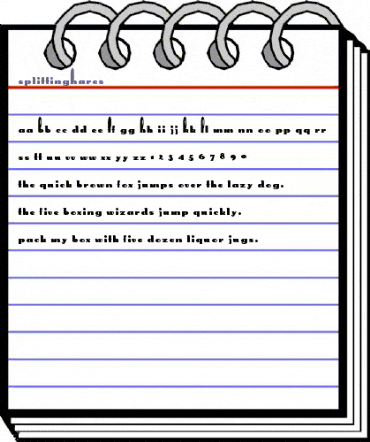 SplittingHares Regular animated font preview SplittingHares Regular animated font preview