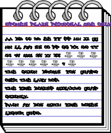 Spoken Plain PERSONAL USE ONLY Regular animated font preview