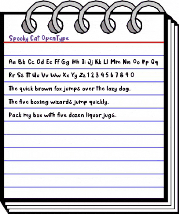 Spooky Cat Regular animated font preview