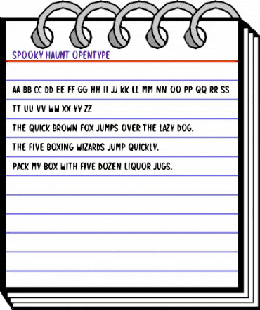 Spooky Haunt Regular animated font preview