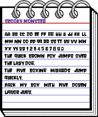SPOOKY MONSTER Regular animated font preview