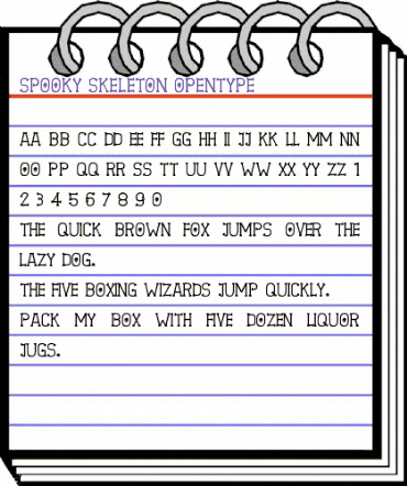 Spooky Skeleton Regular animated font preview