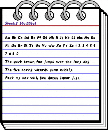 Spooky Squiggles Regular animated font preview