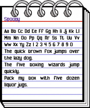 Spoopy Regular animated font preview