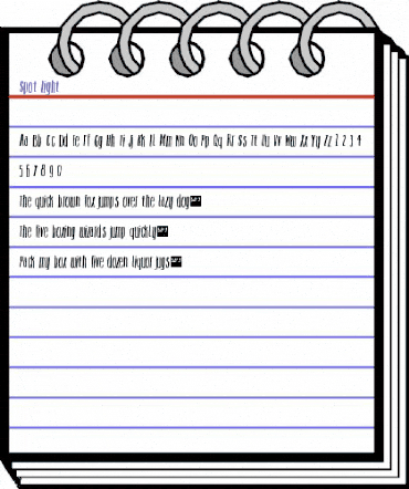 Spot Light - Demo Regular animated font preview