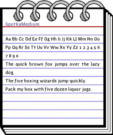 SpotkaMedium Regular animated font preview