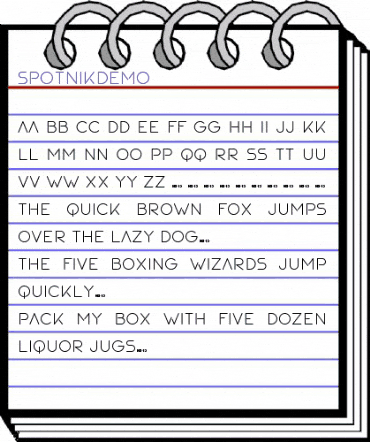 SPOTNIK demo Regular animated font preview