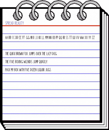 Spread Beauty Regular animated font preview