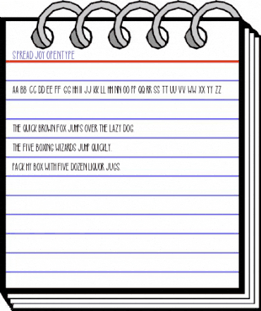 Spread Joy Regular animated font preview