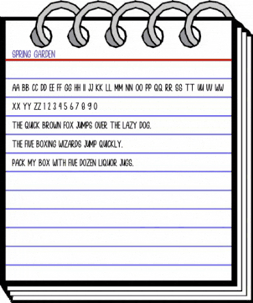 Spring Garden Regular animated font preview