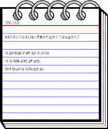 Spring Season Regular animated font preview