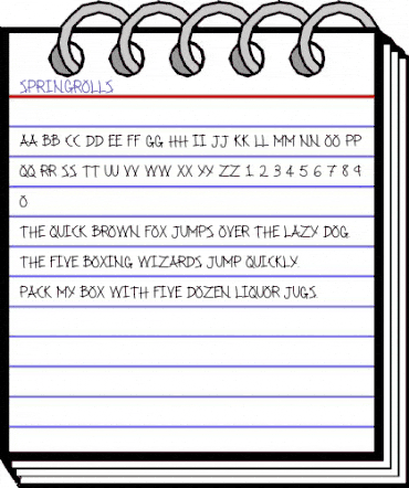 SpringRolls Medium animated font preview