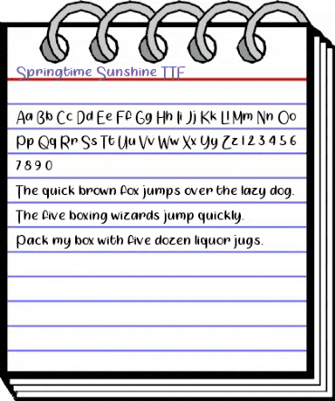 Springtime Sunshine Regular animated font preview