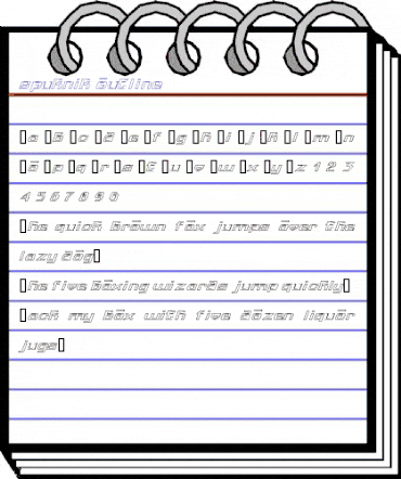 spuknik outline Regular animated font preview