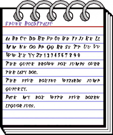 Spunk BoldItalic animated font preview Spunk BoldItalic animated font preview