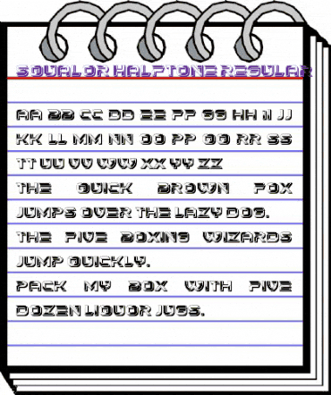 Squalor Halftone Regular animated font preview Squalor Halftone Regular animated font preview