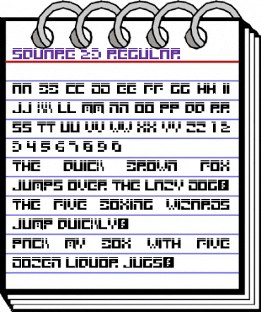 square 23 Regular animated font preview square 23 Regular animated font preview