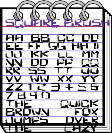 Square Brush Regular animated font preview Square Brush Regular animated font preview