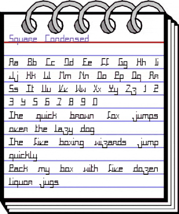 Square Condensed animated font preview