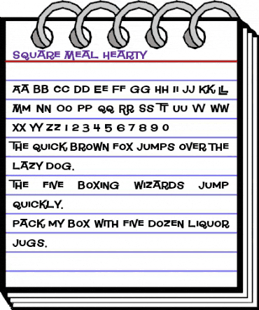 Square Meal Hearty Medium animated font preview