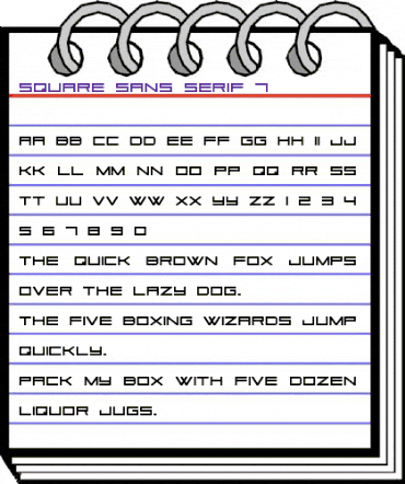 Square Sans Serif 7 Regular animated font preview Square Sans Serif 7 Regular animated font preview