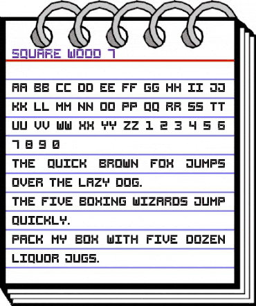 Square Wood-7 Regular animated font preview