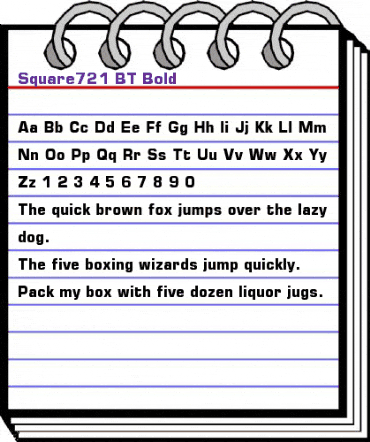 Square721 BT Bold animated font preview Square721 BT Bold animated font preview