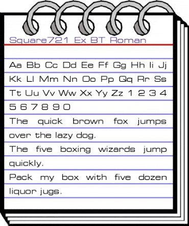 Square721 Ex BT Roman animated font preview Square721 Ex BT Roman animated font preview