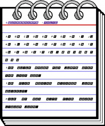 Squaresharps Italic animated font preview Squaresharps Italic animated font preview