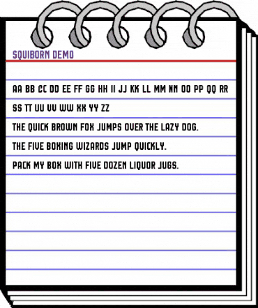 Squiborn DEMO Regular animated font preview