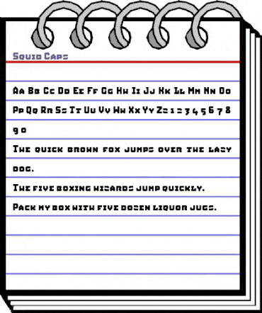 Squid Caps animated font preview