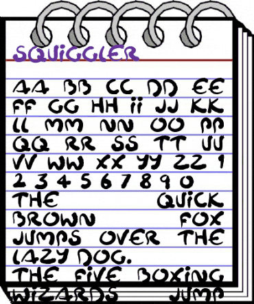 Squiggler Regular animated font preview