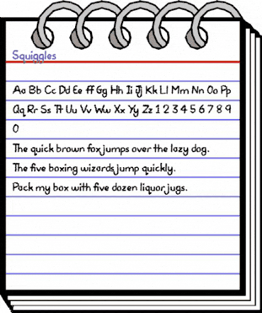 Squiggles Regular animated font preview Squiggles Regular animated font preview