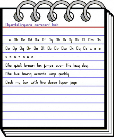 SquircleCirquare semiserif  bold animated font preview