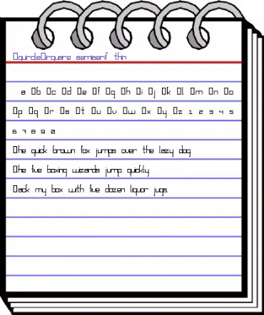 SquircleCirquare semiserif  thin animated font preview