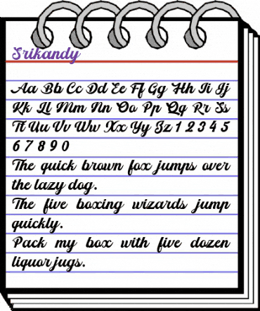 Srikandy Regular animated font preview