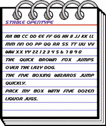 Stable Regular animated font preview