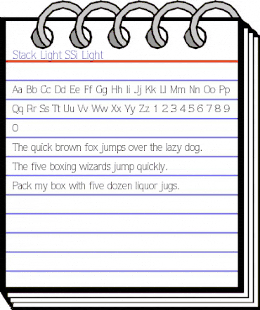 Stack Light SSi Light animated font preview