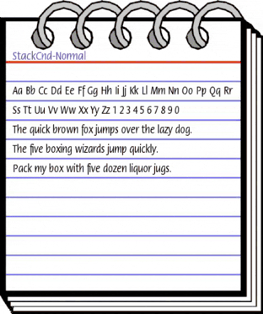 StackCnd-Normal Regular animated font preview