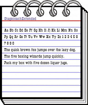 StagecoachExtended Regular animated font preview