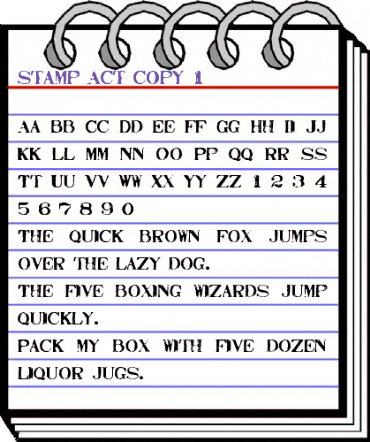 Stamp Act Regular animated font preview