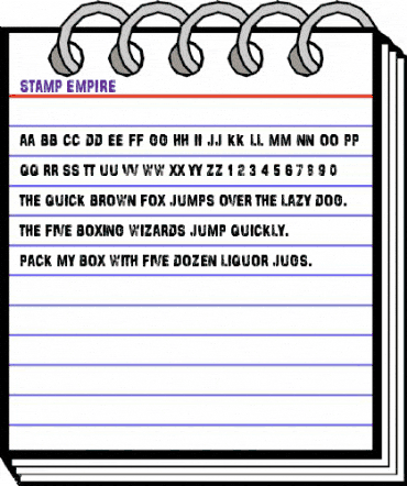 Stamp Empire Regular animated font preview