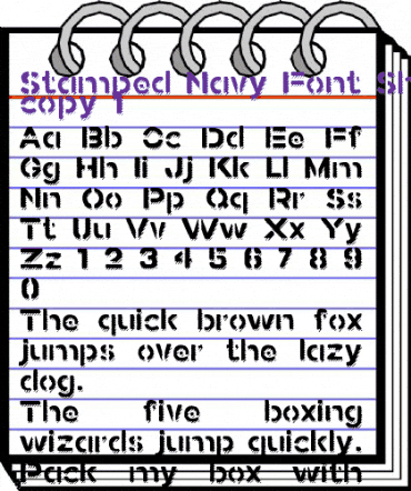 Stamped Navy Font Shadow Regular animated font preview